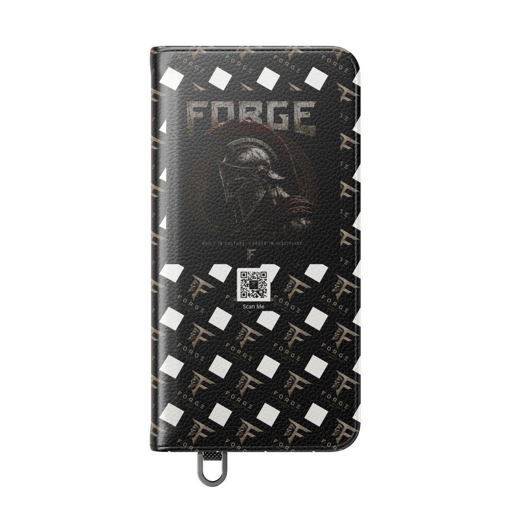 Forge Gladiator Flip Phone Case — Leather Wallet Folio with Card Slots