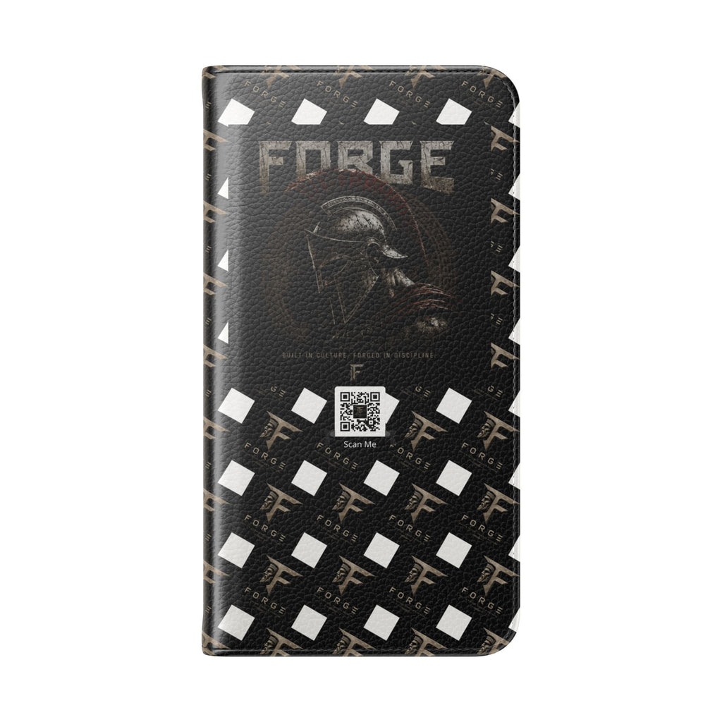 Forge Gladiator Flip Phone Case — Leather Wallet Folio with Card Slots