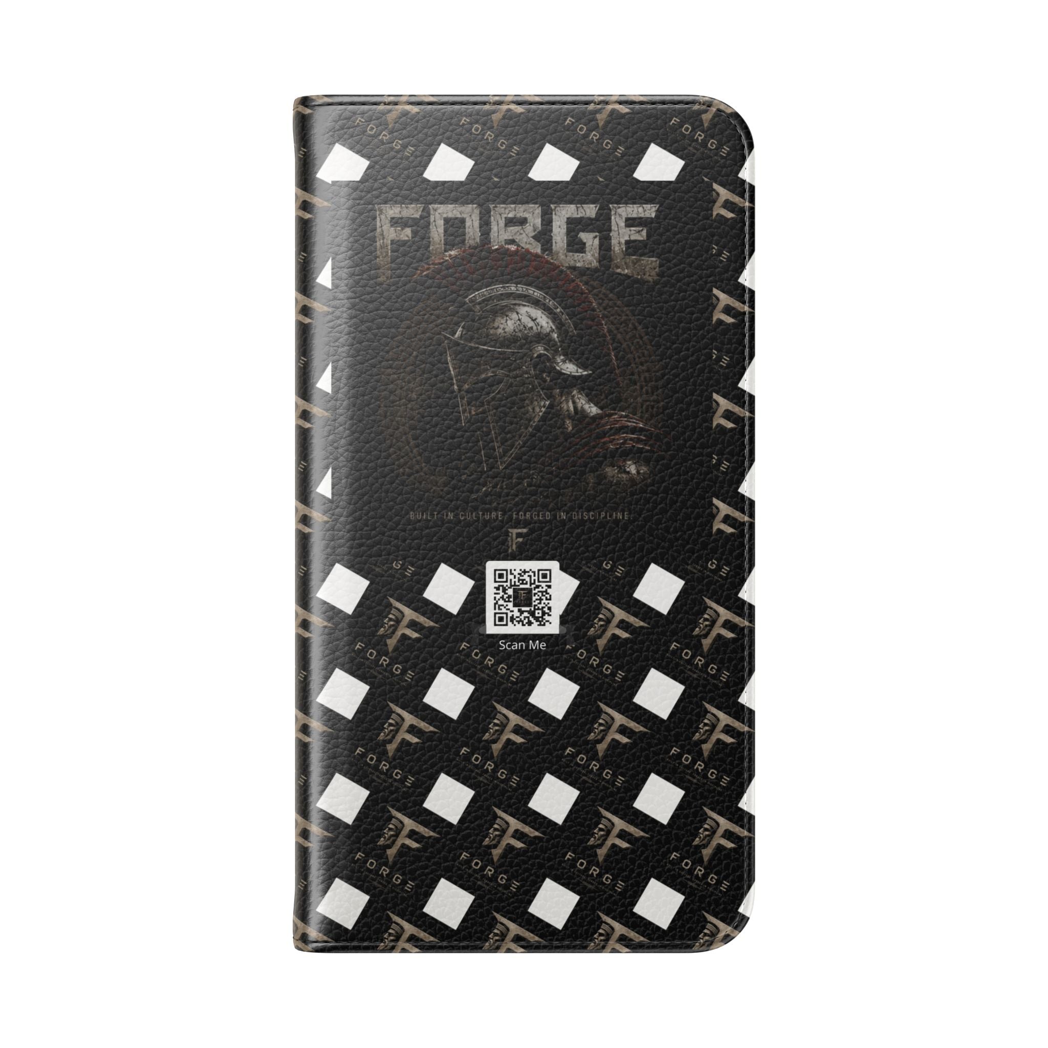 Forge Gladiator Flip Phone Case — Leather Wallet Folio with Card Slots