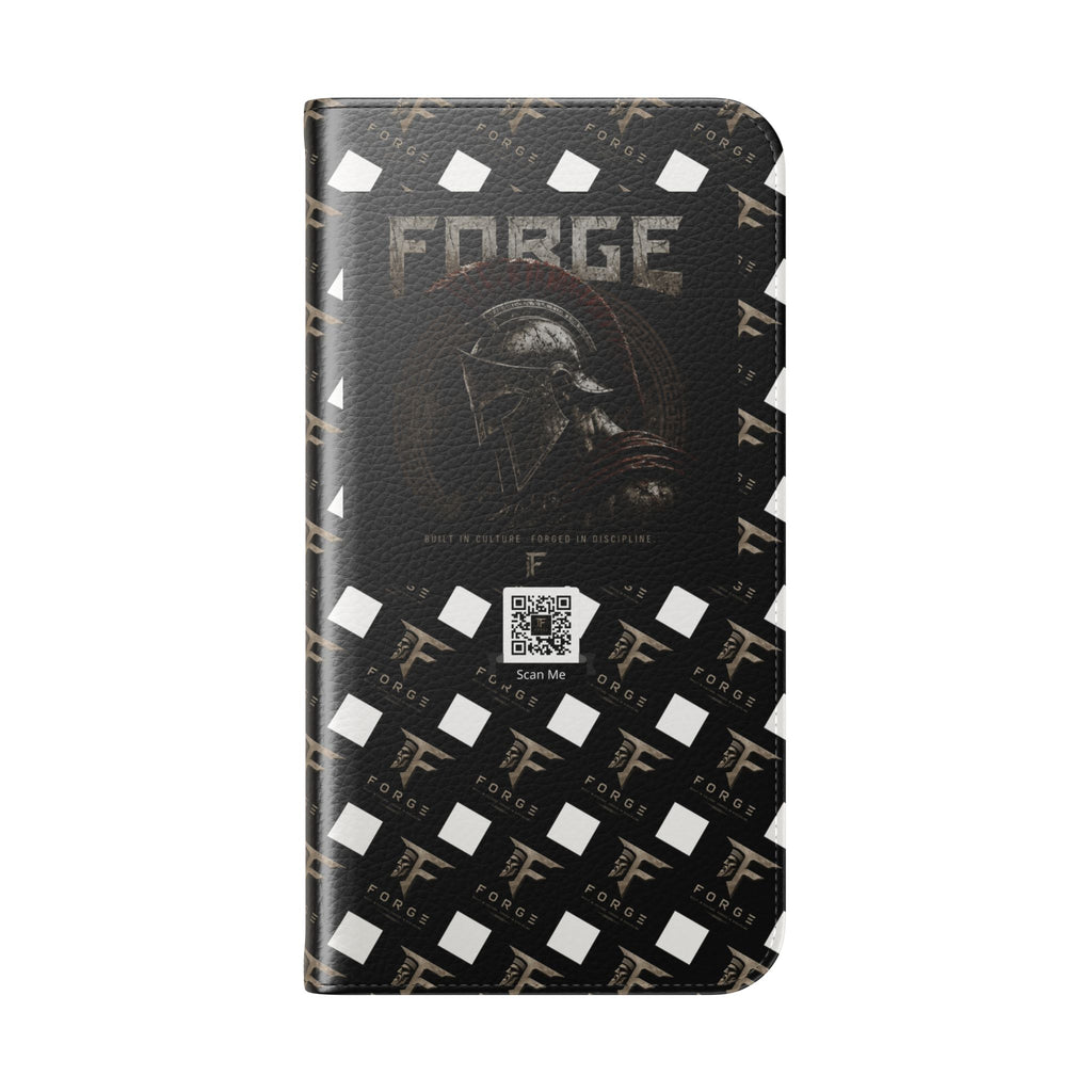 Forge Gladiator Flip Phone Case — Leather Wallet Folio with Card Slots