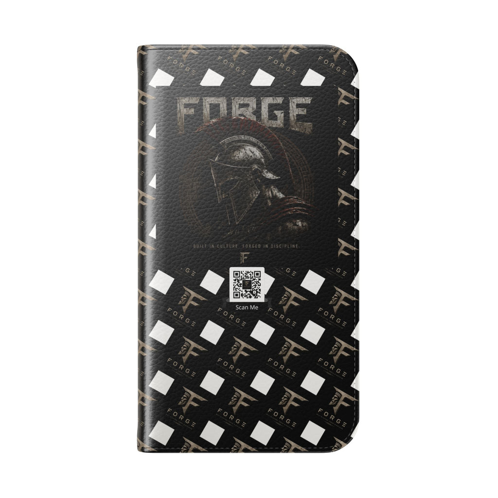 Forge Gladiator Flip Phone Case — Leather Wallet Folio with Card Slots