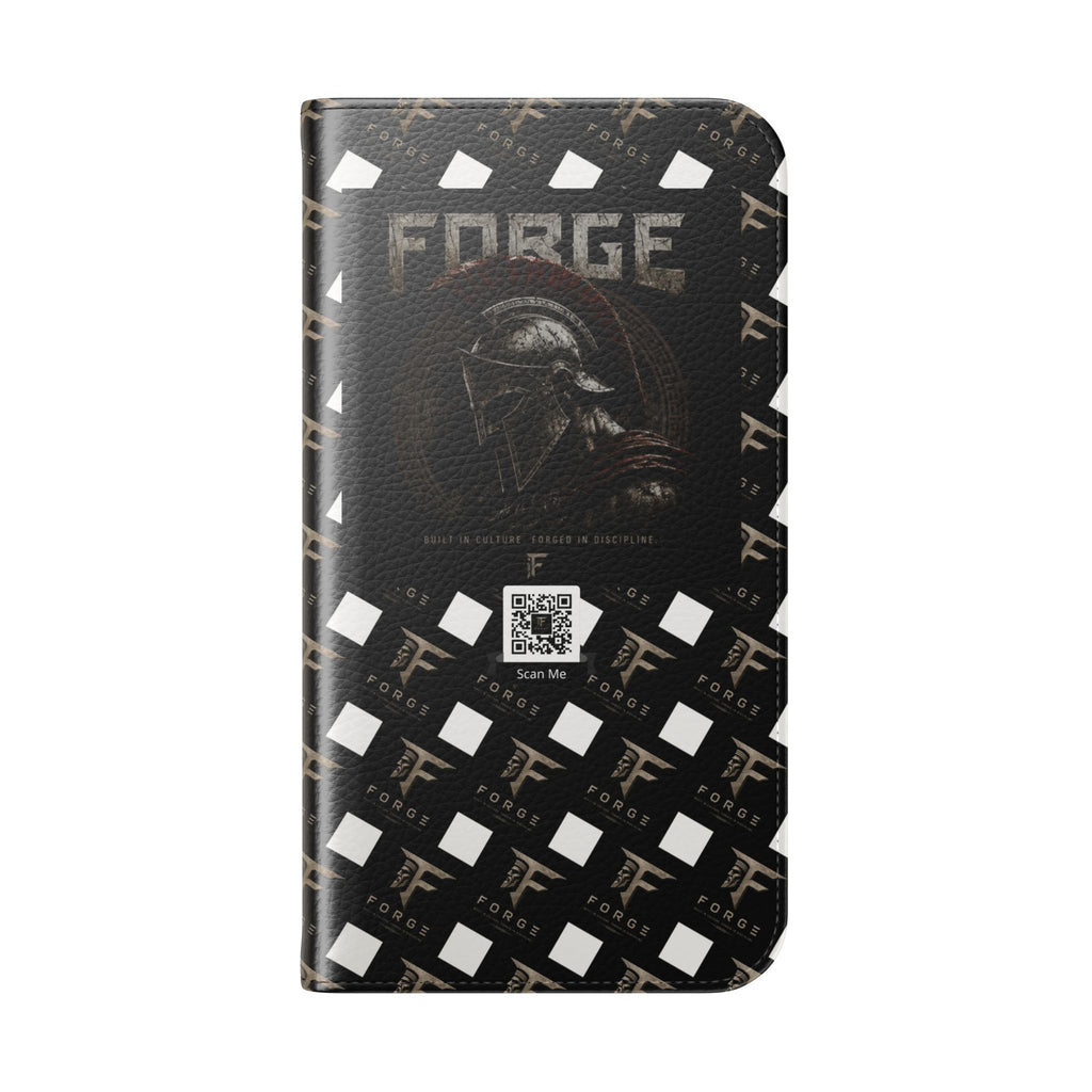 Forge Gladiator Flip Phone Case — Leather Wallet Folio with Card Slots
