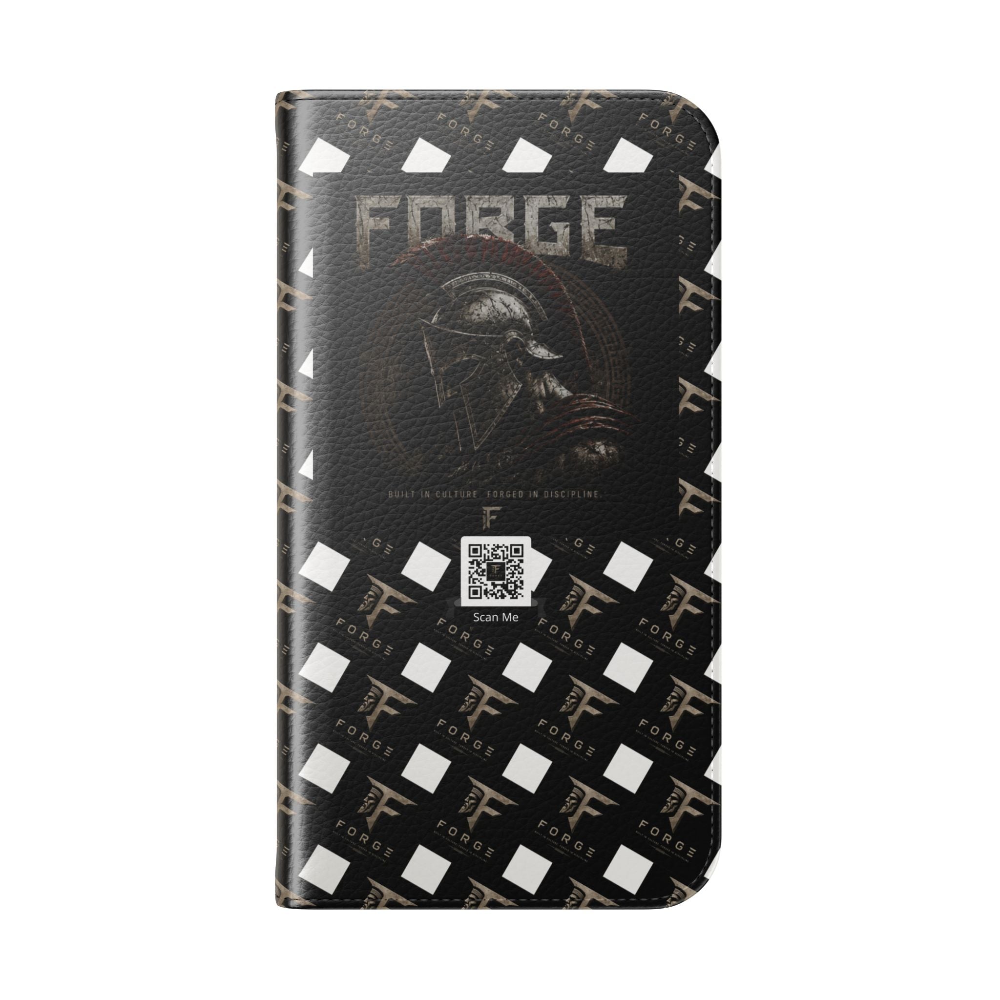 Forge Gladiator Flip Phone Case — Leather Wallet Folio with Card Slots