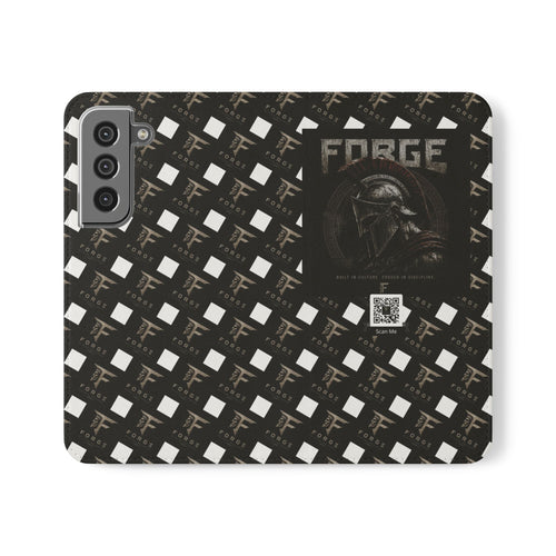 Forge Gladiator Flip Phone Case — Leather Wallet Folio with Card Slots