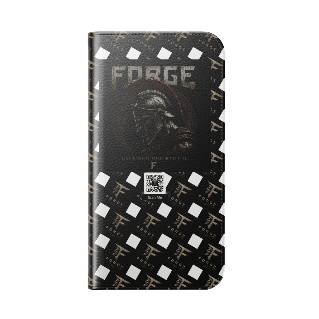 Forge Gladiator Flip Phone Case — Leather Wallet Folio with Card Slots