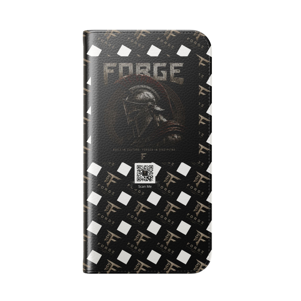 Forge Gladiator Flip Phone Case — Leather Wallet Folio with Card Slots