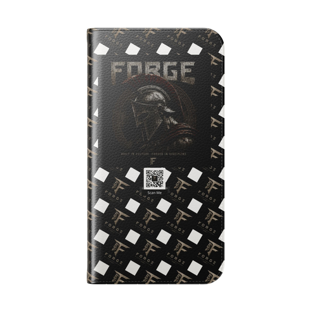 Forge Gladiator Flip Phone Case — Leather Wallet Folio with Card Slots
