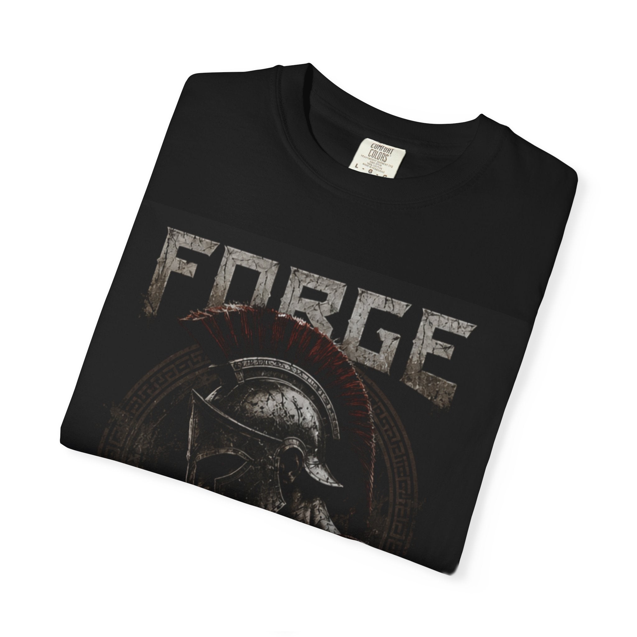 Forge Spartan Helmet T‑Shirt — Vintage Warrior Graphic Tee