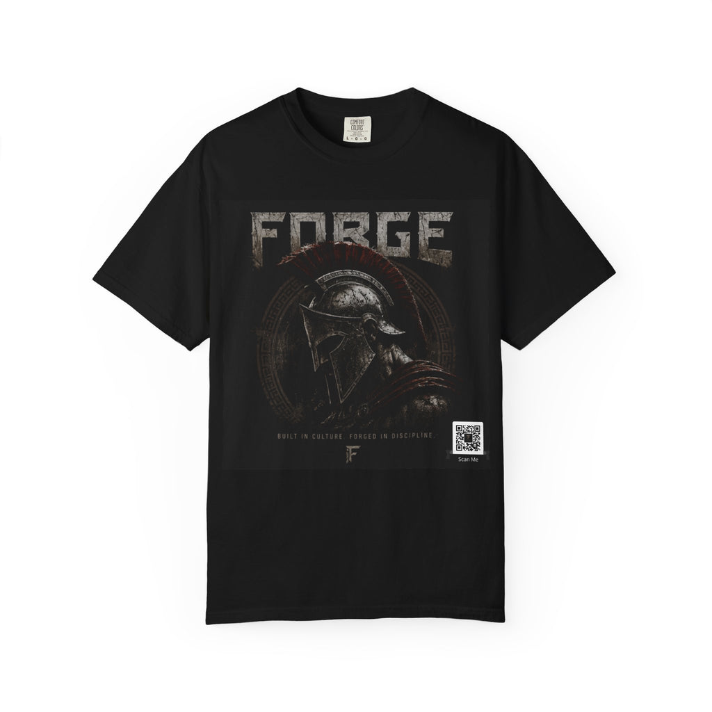 Forge Spartan Helmet T‑Shirt — Vintage Warrior Graphic Tee