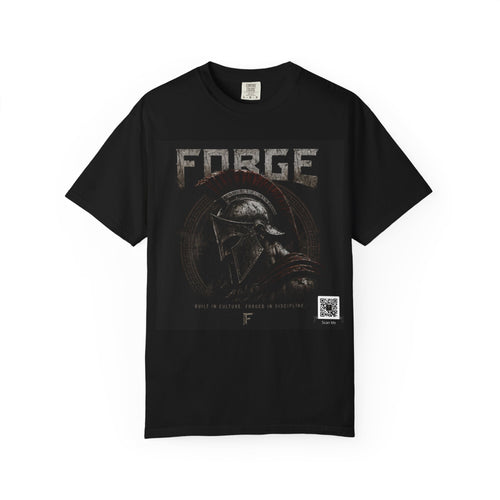 Forge Spartan Helmet T‑Shirt — Vintage Warrior Graphic Tee