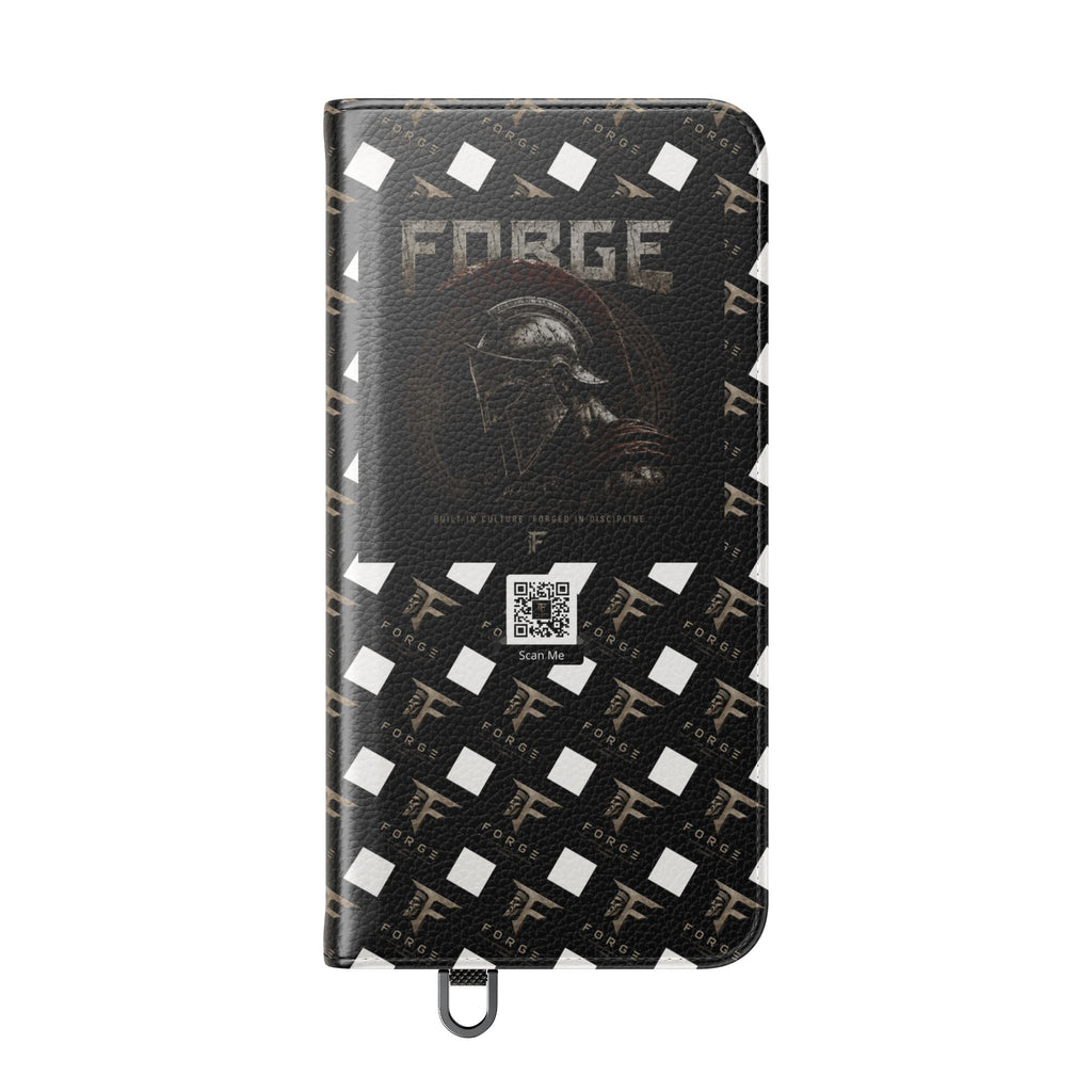 Forge Gladiator Flip Phone Case — Leather Wallet Folio with Card Slots