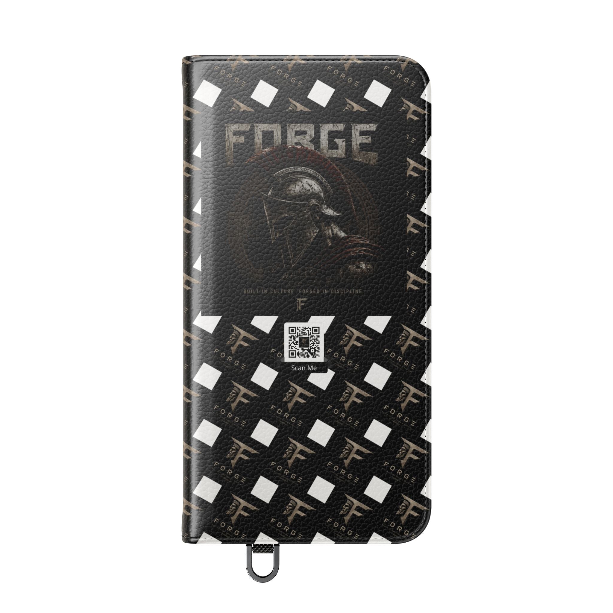 Forge Gladiator Flip Phone Case — Leather Wallet Folio with Card Slots