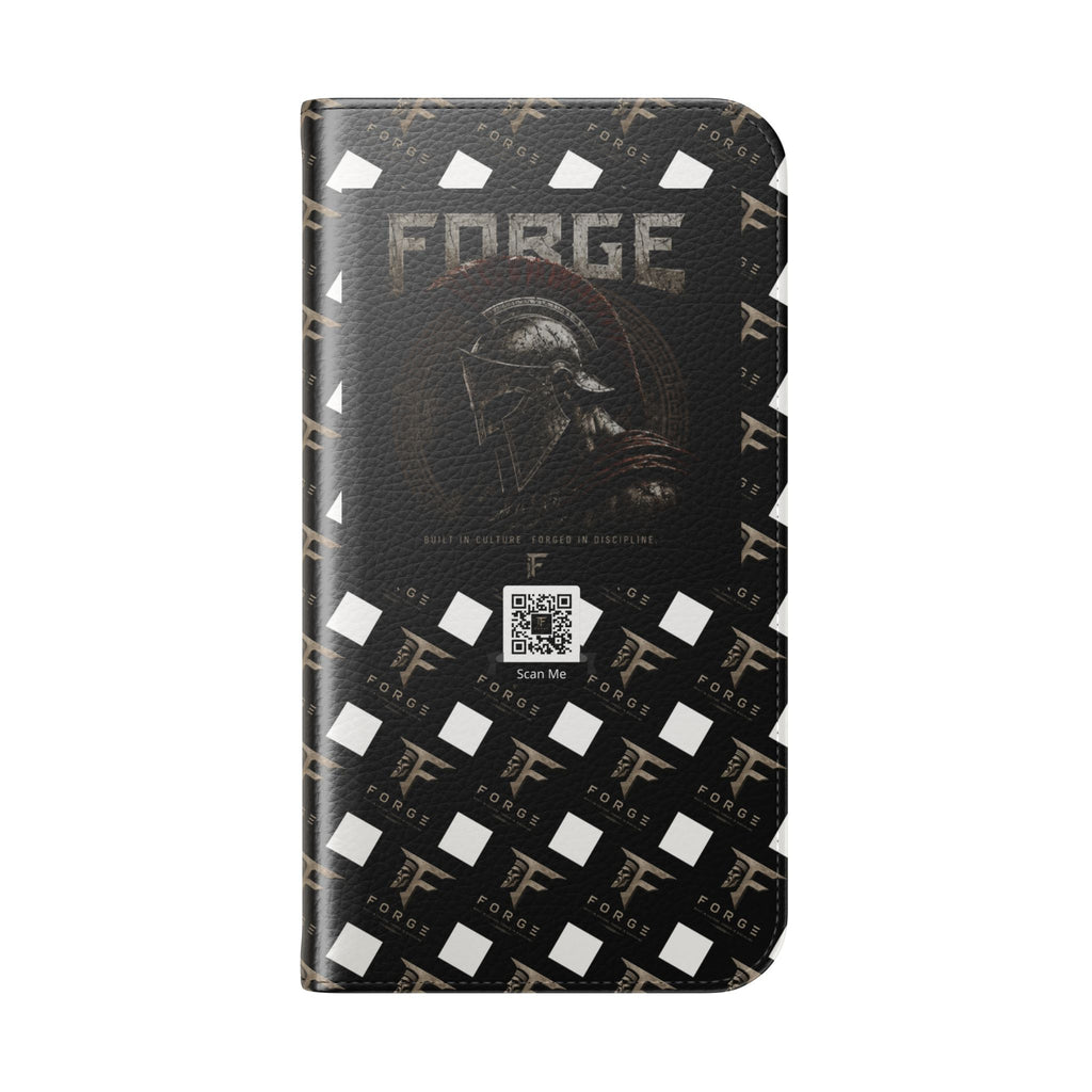 Forge Gladiator Flip Phone Case — Leather Wallet Folio with Card Slots