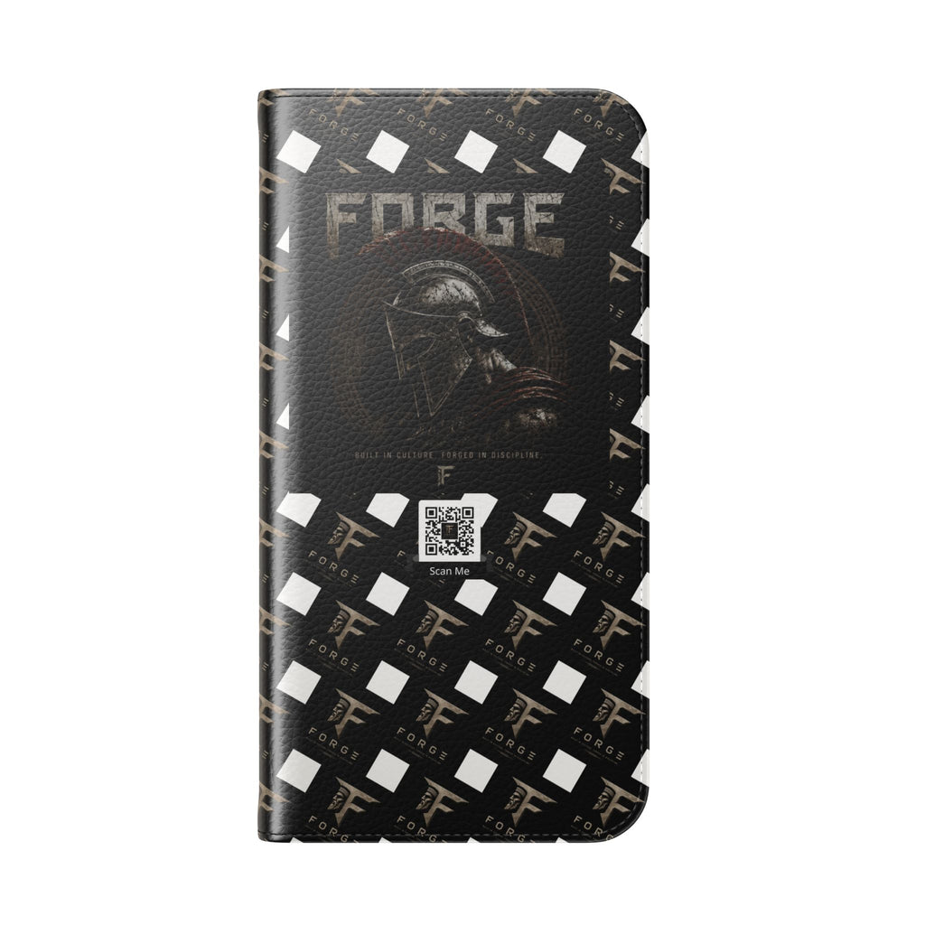 Forge Gladiator Flip Phone Case — Leather Wallet Folio with Card Slots
