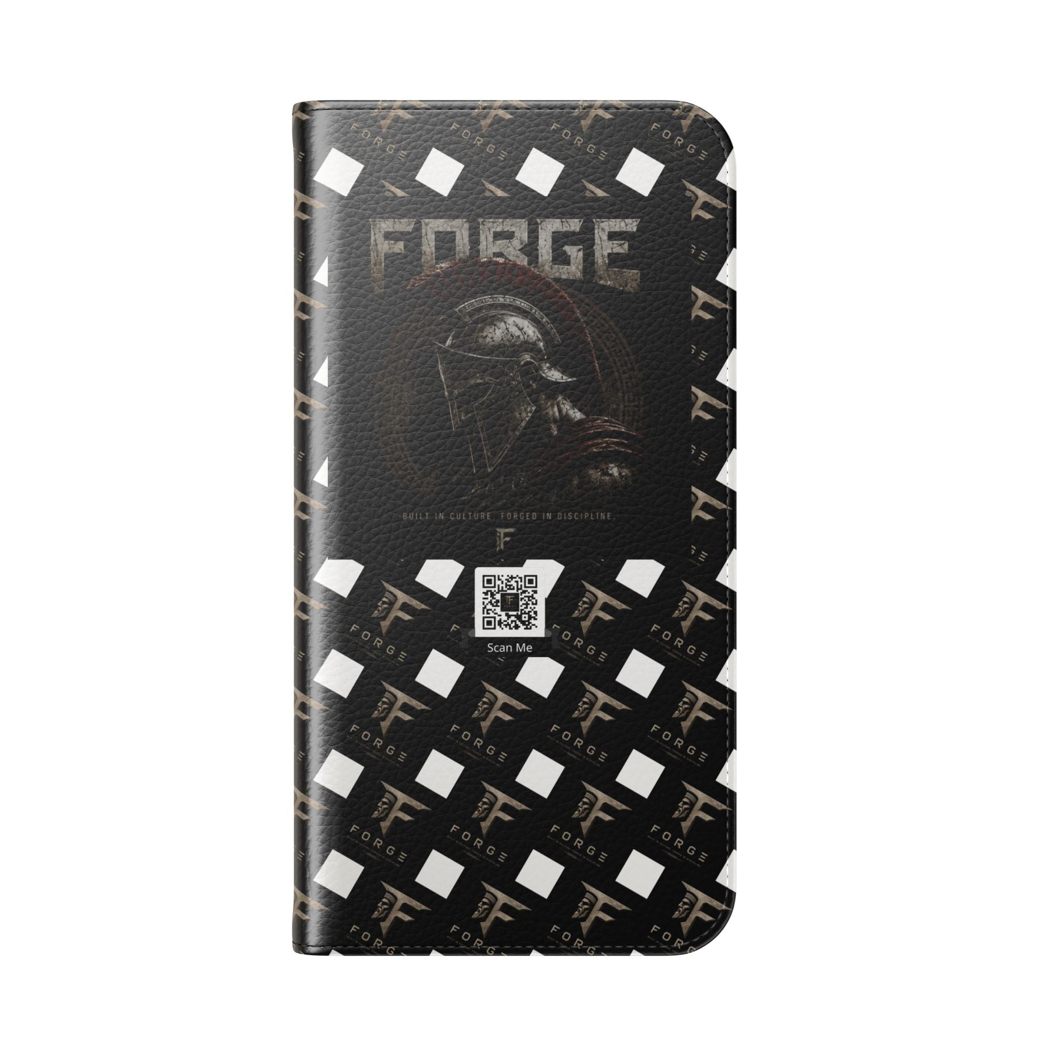 Forge Gladiator Flip Phone Case — Leather Wallet Folio with Card Slots