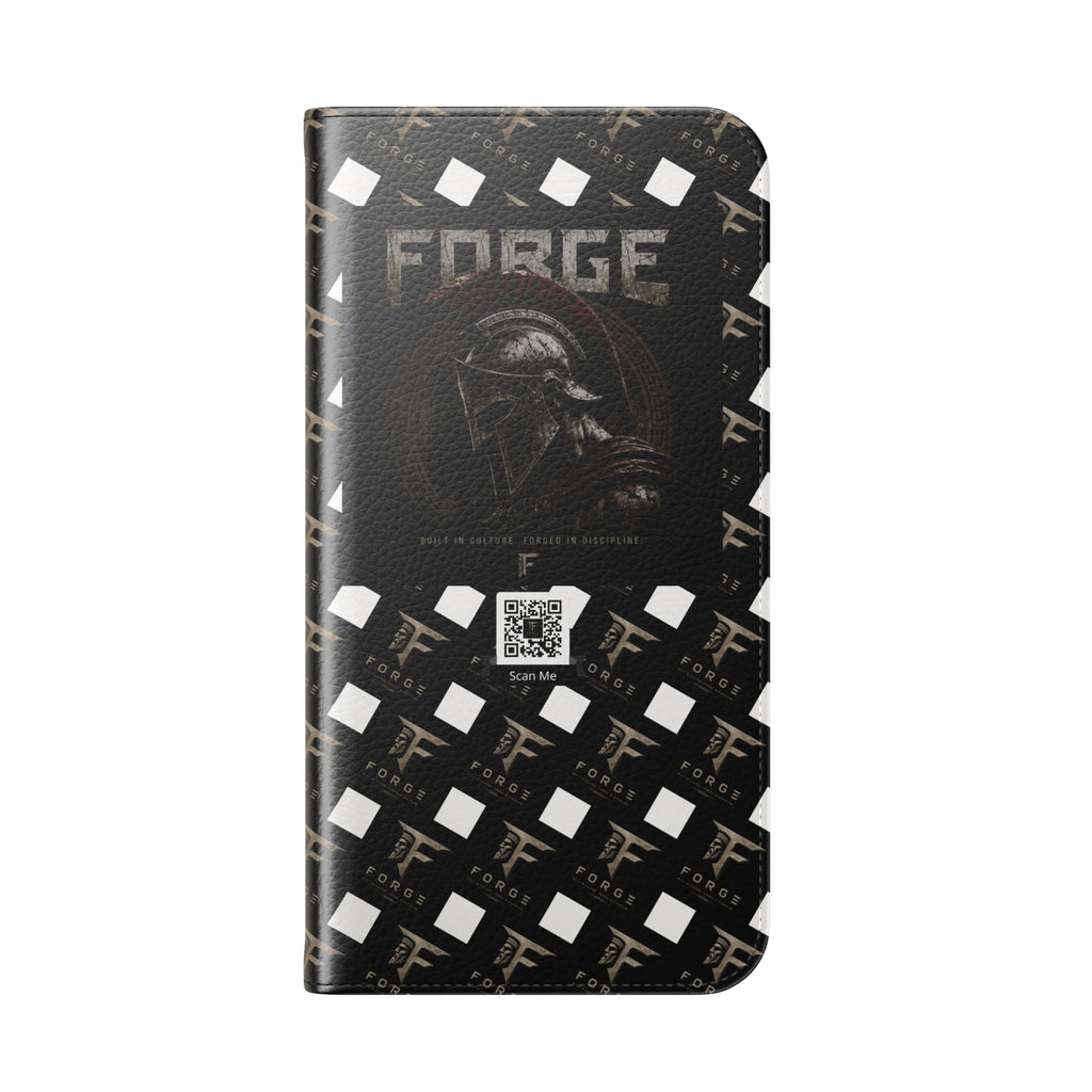 Forge Gladiator Flip Phone Case — Leather Wallet Folio with Card Slots