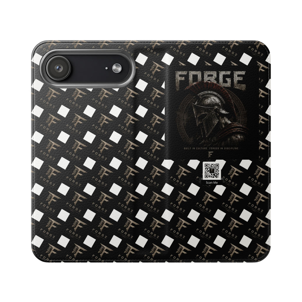 Forge Gladiator Flip Phone Case — Leather Wallet Folio with Card Slots