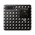 Forge Gladiator Flip Phone Case — Leather Wallet Folio with Card Slots