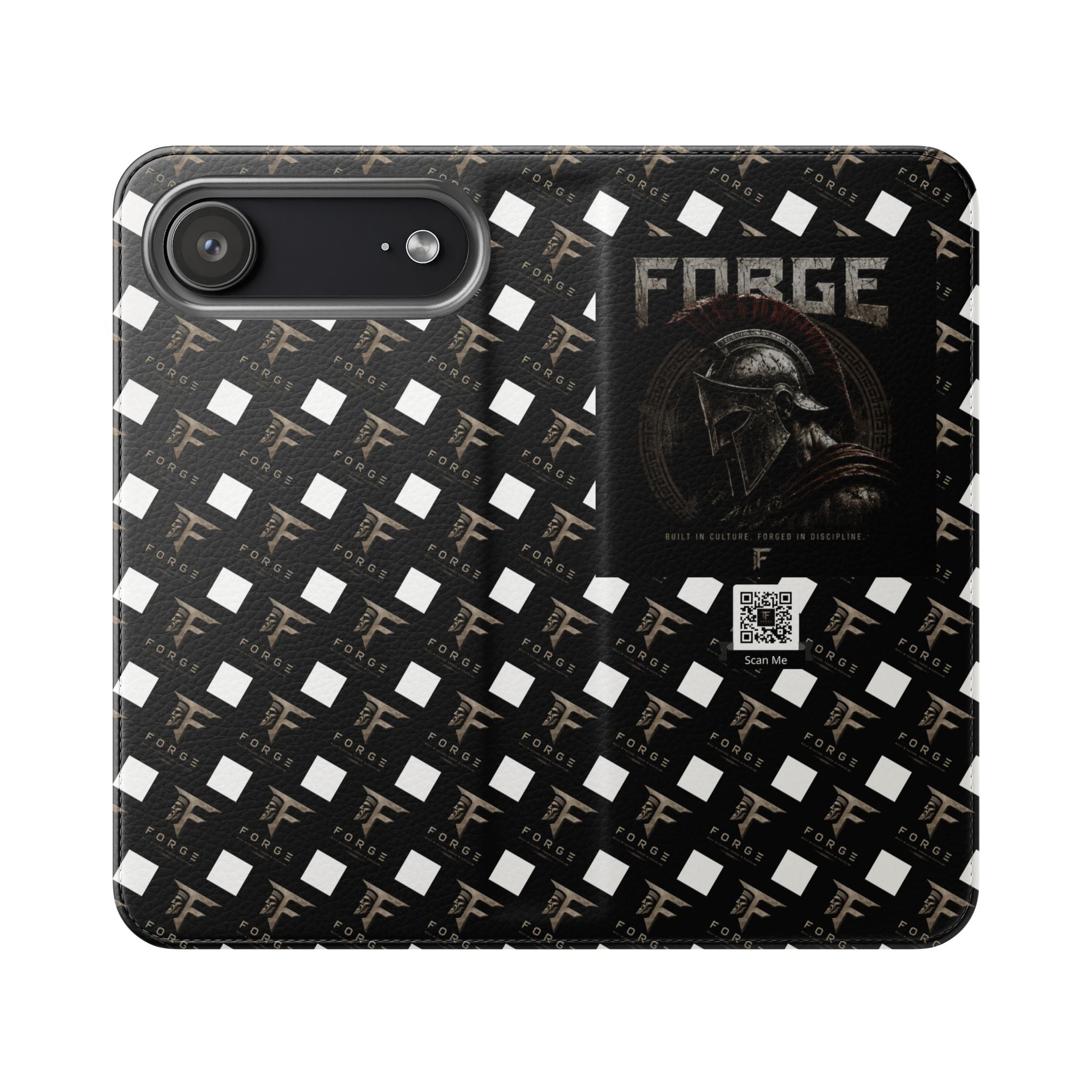 Forge Gladiator Flip Phone Case — Leather Wallet Folio with Card Slots