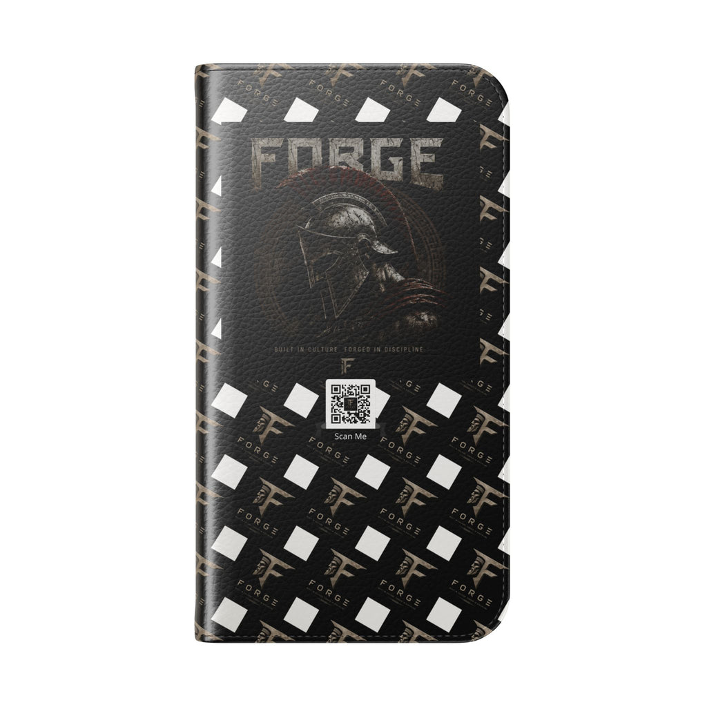 Forge Gladiator Flip Phone Case — Leather Wallet Folio with Card Slots