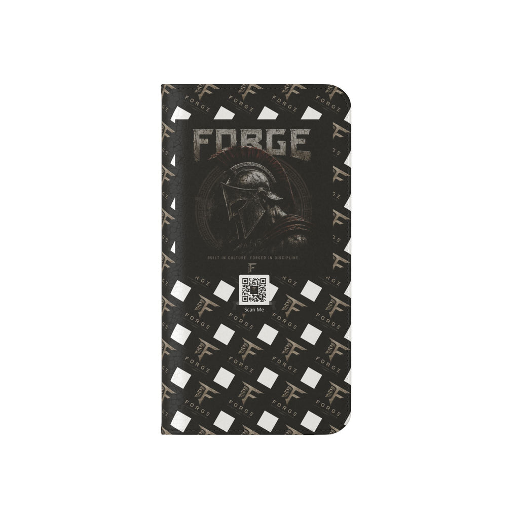 Forge Gladiator Flip Phone Case — Leather Wallet Folio with Card Slots