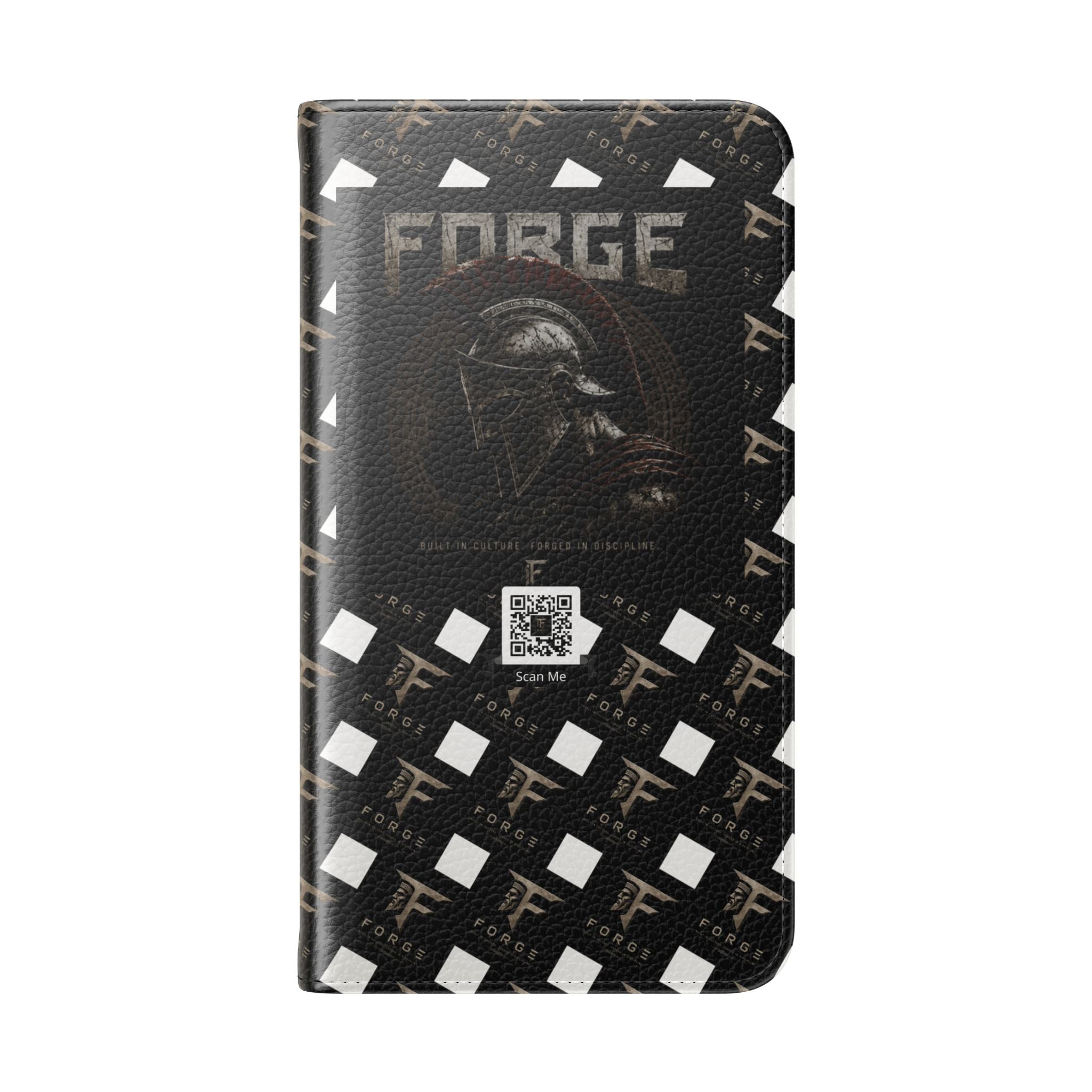 Forge Gladiator Flip Phone Case — Leather Wallet Folio with Card Slots